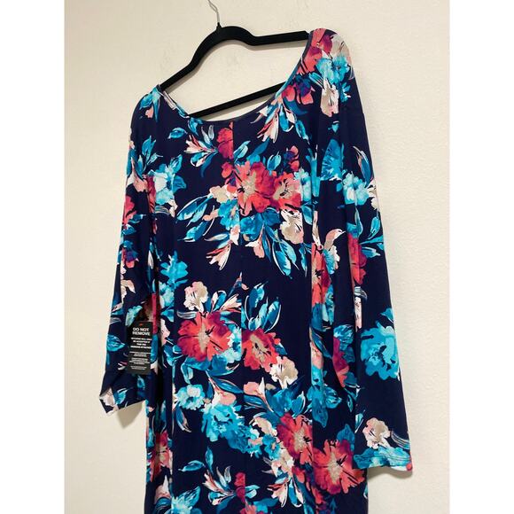 Catherine's Blouse Womens 2X Career Floral Tunic Colorful Boho Stretchy Comfy - Picture 9 of 9